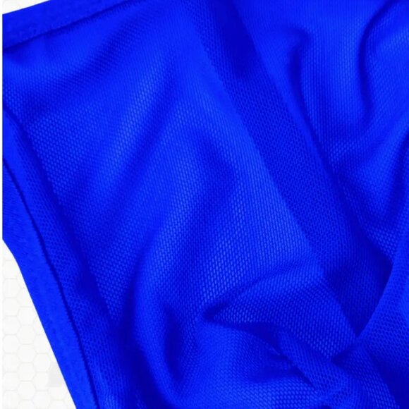 Sapphire Blue Sheer Mesh Thong G-String OSFA - Picture 5 of 9